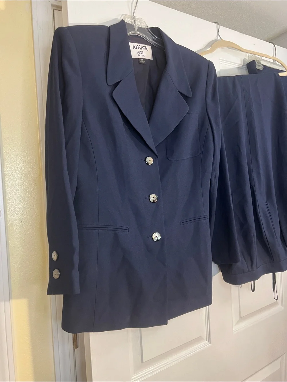 Kasper 3 pc Women's Navy Tailored Blazer, Pants, and Skirt Set